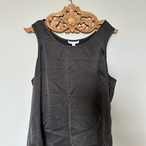 NWT Lunya Mulberry Silk Washable Grey Tank Size L